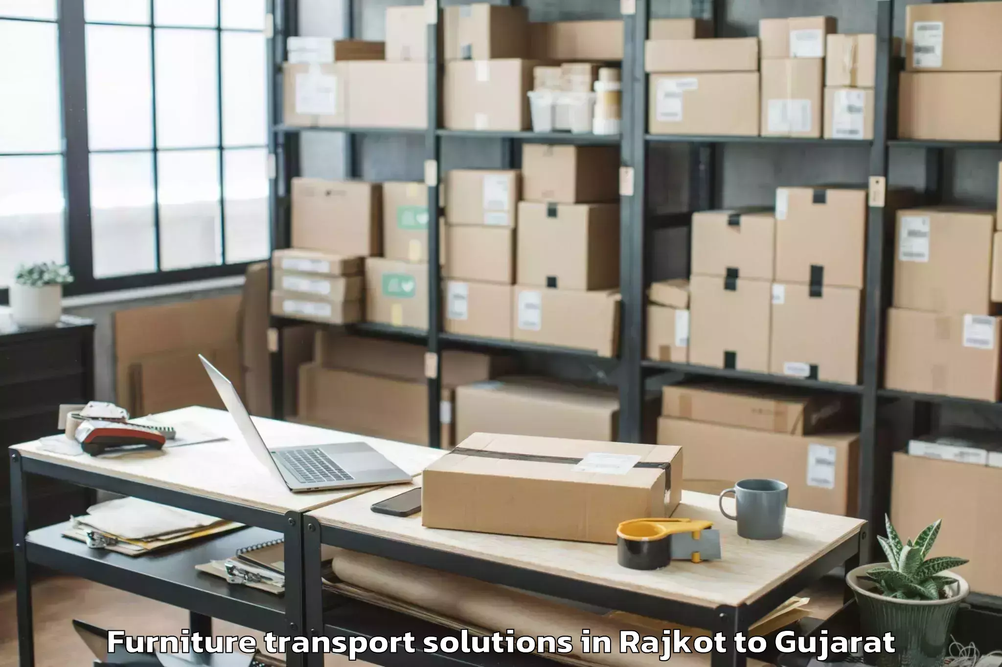 Get Rajkot to Zer Furniture Transport Solutions